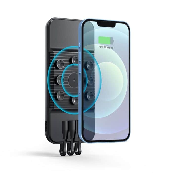 ÇİRİŞ 10.000 MAH SİYAH WIRELESS STANDLI POWERBANK - Görsel 2